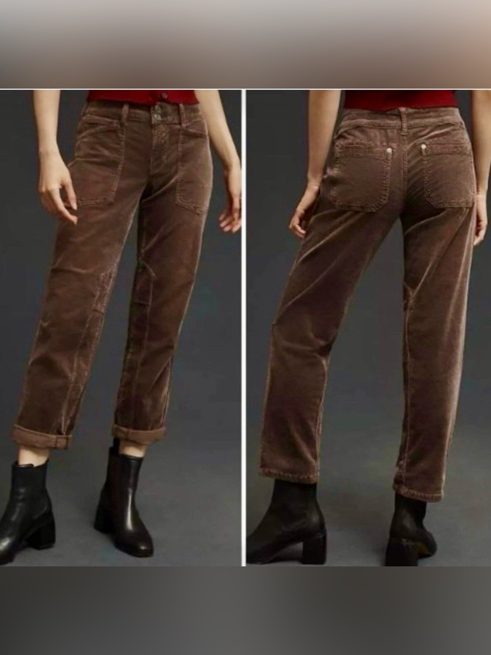 Pilcro Straight-Leg brown Corduroy Pants